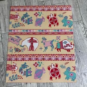 Vintage 90s Cleo Gift Wrap Floral Apples Wrapping Paper All Occasion Lot of 9